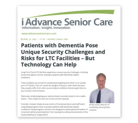 iAdvance Senior Care Article Cover